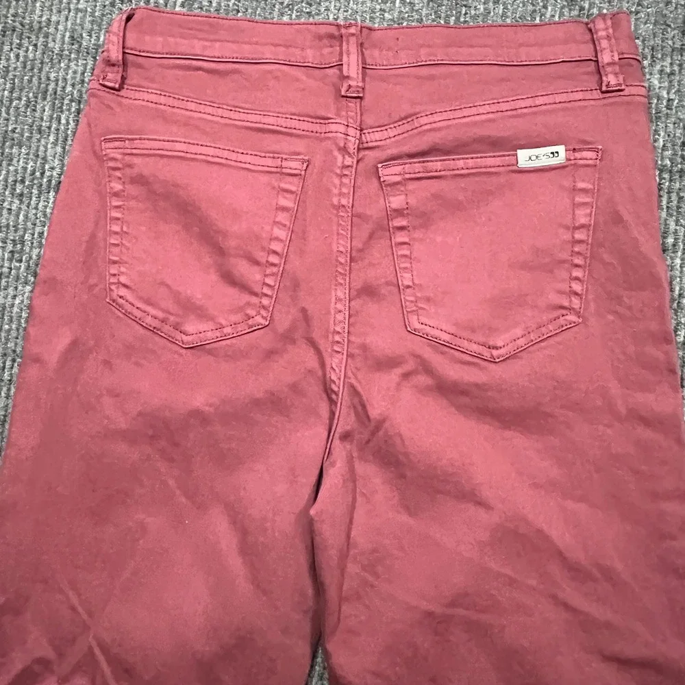 Joe's Jeans Rosy Ash Wide Leg High Rise Pants Mauve 28 Crop Womens Stretch Ankle - Picture 2 of 10